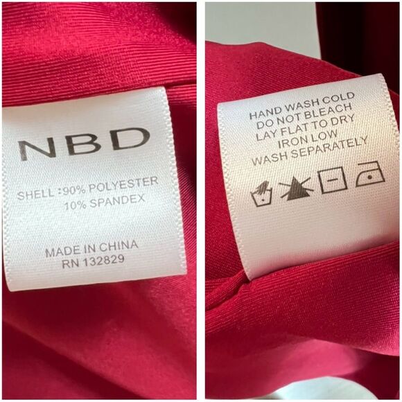 NWT NBD REVOLVE Take It All Maxi Dress Ruche High Slit in Berry Red Size S - Picture 7 of 9